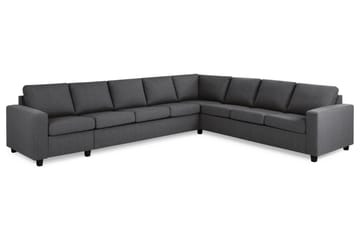 Crazy 7-seters Vendbar L-formet XX-Large Hjørnesofa i Stoff - Mørk grå - Møbler - Sofaer - Hjørnesofaer