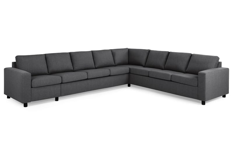 Crazy 7-seters Vendbar L-formet XX-Large Hjørnesofa i Stoff - Mørk grå - Møbler - Sofaer - Hjørnesofaer
