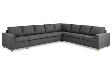 Crazy 7-seters Vendbar L-formet XX-Large Hjørnesofa i Stoff - Mørk grå - Møbler - Sofaer - Hjørnesofaer