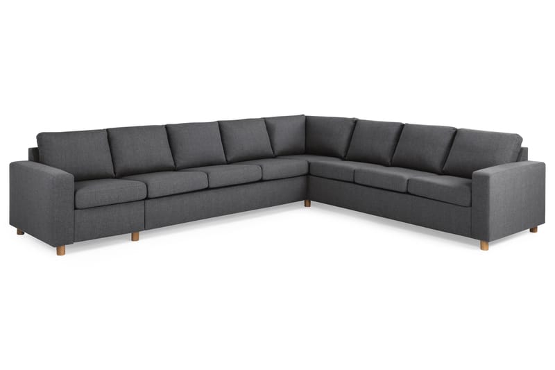 Crazy 7-seters Vendbar L-formet XX-Large Hjørnesofa i Stoff - Mørk grå - Møbler - Sofaer - Hjørnesofaer