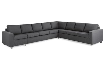 Crazy 7-seters Vendbar L-formet XX-Large Hjørnesofa i Stoff - Mørk grå - Møbler - Sofaer - Hjørnesofaer