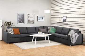 Crazy 7-seters Vendbar L-formet XX-Large Hjørnesofa i Stoff - Mørk grå - Møbler - Sofaer - Hjørnesofaer