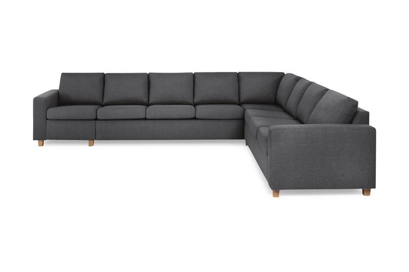 Crazy 7-seters Vendbar L-formet XX-Large Hjørnesofa i Stoff - Mørk grå - Møbler - Sofaer - Hjørnesofaer