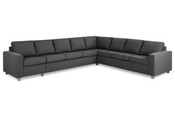 Crazy 7-seters Vendbar L-formet XX-Large Hjørnesofa i Stoff - Mørk grå - Møbler - Sofaer - Hjørnesofaer