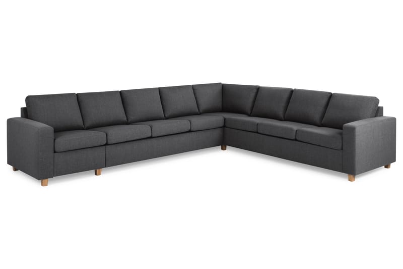 Crazy 7-seters Vendbar L-formet XX-Large Hjørnesofa i Stoff - Mørk grå - Møbler - Sofaer - Hjørnesofaer