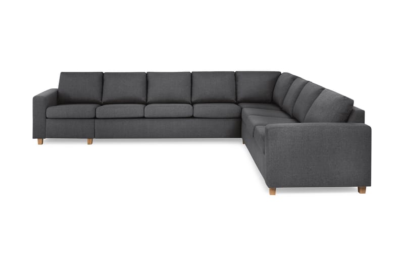 Crazy 7-seters Vendbar L-formet XX-Large Hjørnesofa i Stoff - Mørk grå - Møbler - Sofaer - Hjørnesofaer