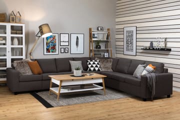 Crazy 7-seters Vendbar L-formet XX-Large Hjørnesofa i Stoff - Mørk grå - Møbler - Sofaer - Hjørnesofaer