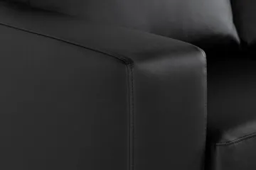 Crazy 7-seters Vendbar U-formet XX-Large Hjørnesofa med Divan i Kunstlær - Svart - Møbler - Sofaer - Hjørnesofaer - Hjørnesofa med divan