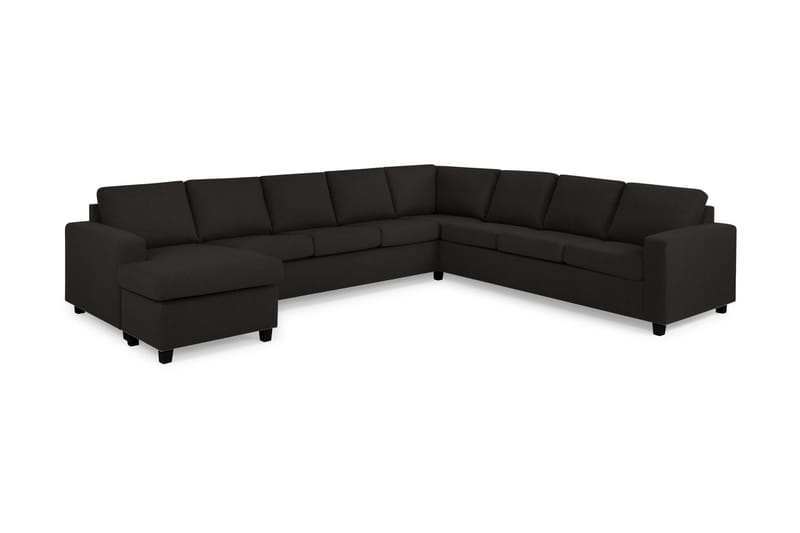 Crazy 7-seters Vendbar U-formet XX-Large Hjørnesofa med Divan i Stoff - Antrasitt - Møbler - Sofaer - Hjørnesofaer - Hjørnesofa med divan