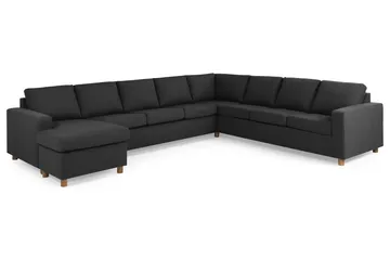 Crazy 7-seters Vendbar U-formet XX-Large Hjørnesofa med Divan i Stoff - Antrasitt - Møbler - Sofaer - Hjørnesofaer - Hjørnesofa med divan