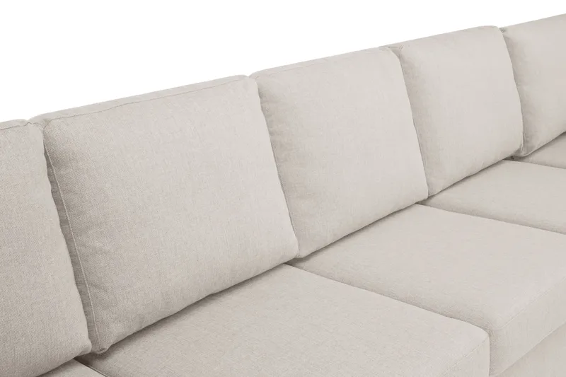 Crazy 7-seters Vendbar U-formet XX-Large Hjørnesofa med Divan i Stoff - Beige - Møbler - Sofaer - Hjørnesofaer - Hjørnesofa med divan