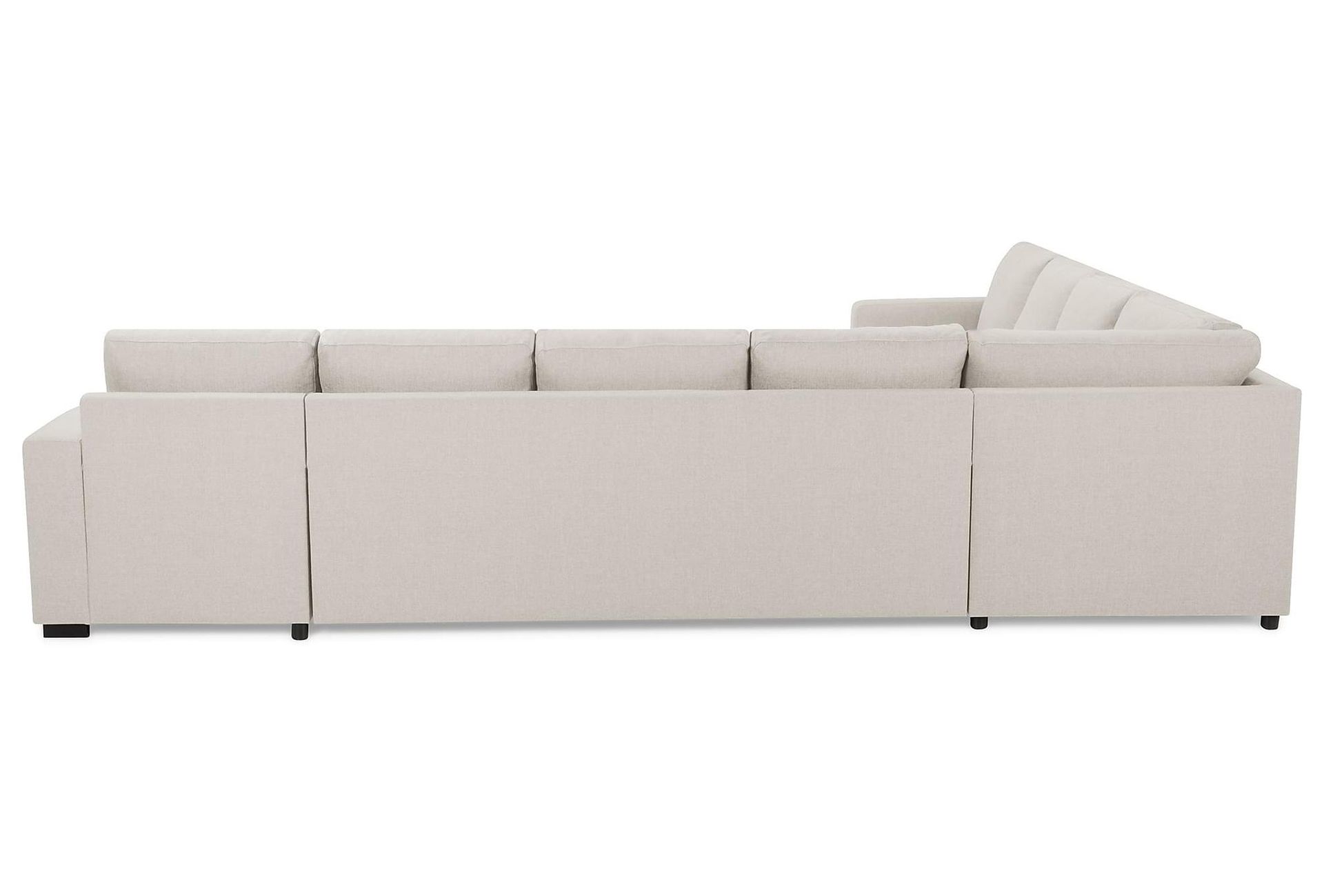 Crazy 7-seters Vendbar U-formet XX-Large Hjørnesofa med Divan i Stoff - Beige - Møbler - Sofaer - Hjørnesofaer - Hjørnesofa med divan