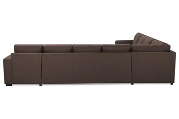 Crazy 7-seters Vendbar U-formet XX-Large Hjørnesofa med Divan i Stoff - Brun - Møbler - Sofaer - Hjørnesofaer - Hjørnesofa med divan