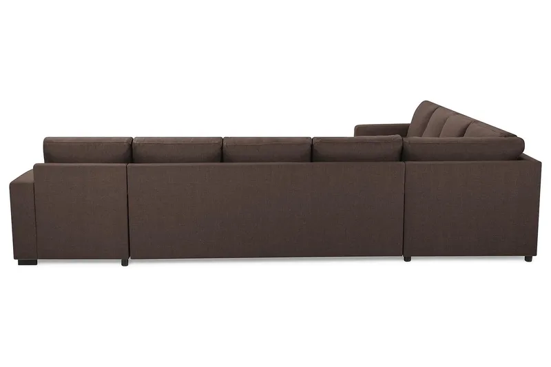 Crazy 7-seters Vendbar U-formet XX-Large Hjørnesofa med Divan i Stoff - Brun - Møbler - Sofaer - Hjørnesofaer - Hjørnesofa med divan