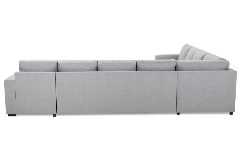 Crazy 7-seters Vendbar U-formet XX-Large Hjørnesofa med Divan i Stoff - Grå - Møbler - Sofaer - Hjørnesofaer - Hjørnesofa med divan