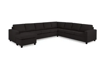 Crazy 7-seters Vendbar U-formet XX-Large Hjørnesofa med Divan i Stoff - Mørk grå / Antrasitt - Møbler - Sofaer - Hjørnesofaer - Hjørnesofa med divan