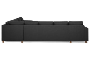 Crazy 7-seters Vendbar U-formet XX-Large Hjørnesofa med Divan i Stoff - Mørk grå / Antrasitt - Møbler - Sofaer - Hjørnesofaer - Hjørnesofa med divan