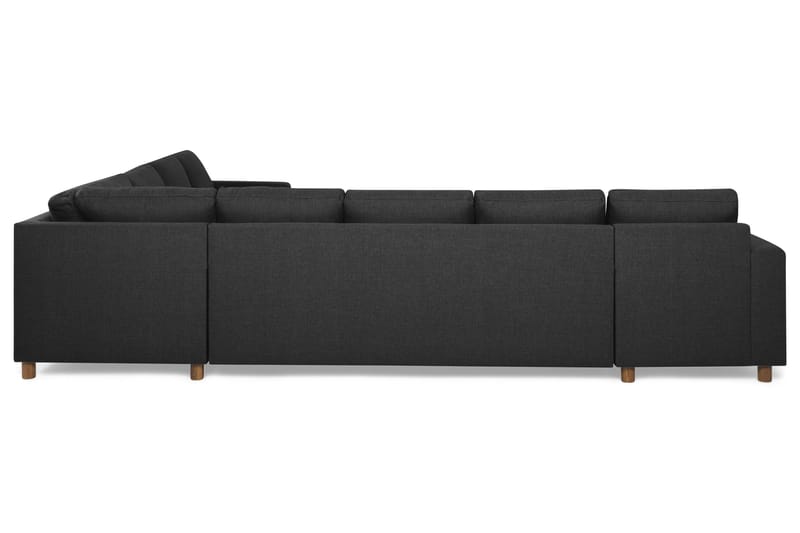 Crazy 7-seters Vendbar U-formet XX-Large Hjørnesofa med Divan i Stoff - Mørk grå / Antrasitt - Møbler - Sofaer - Hjørnesofaer - Hjørnesofa med divan