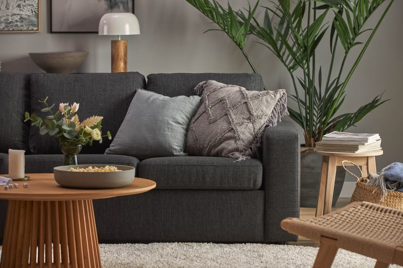 Crazy 7-seters Vendbar U-formet XX-Large Hjørnesofa med Divan i Stoff - Mørk grå / Antrasitt - Møbler - Sofaer - Hjørnesofaer - Hjørnesofa med divan