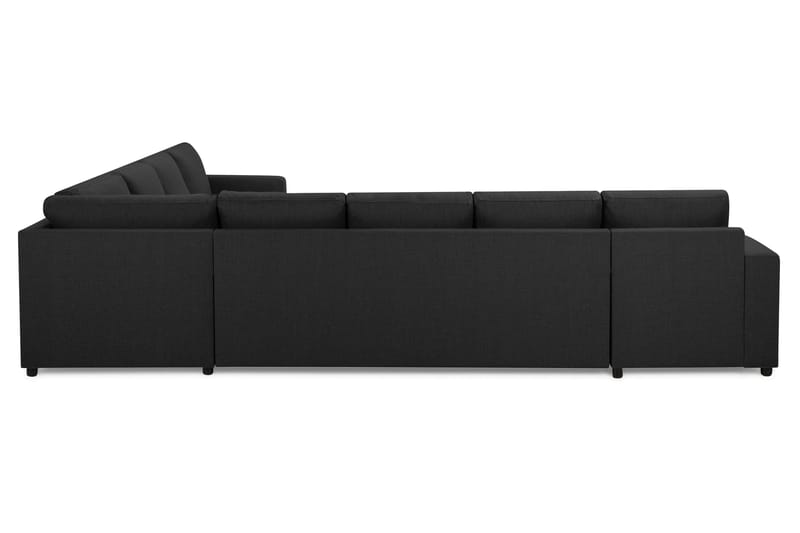 Crazy 7-seters Vendbar U-formet XX-Large Hjørnesofa med Divan i Stoff - Mørk grå / Antrasitt - Møbler - Sofaer - Hjørnesofaer - Hjørnesofa med divan