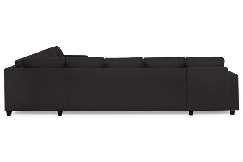 Crazy 7-seters Vendbar U-formet XX-Large Hjørnesofa med Divan i Stoff - Mørk grå / Antrasitt - Møbler - Sofaer - Hjørnesofaer - Hjørnesofa med divan