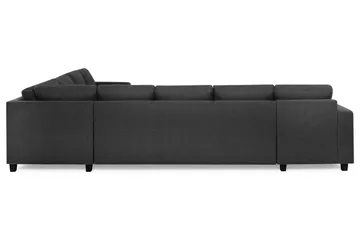 Crazy 7-seters Vendbar U-formet XX-Large Hjørnesofa med Divan i Stoff - Mørk grå / Antrasitt - Møbler - Sofaer - Hjørnesofaer - Hjørnesofa med divan