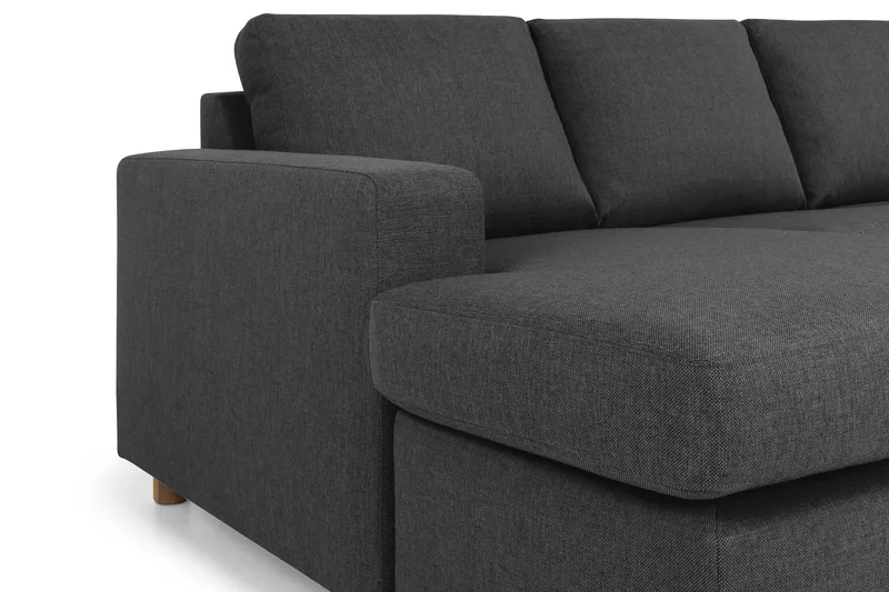 Crazy 7-seters Vendbar U-formet XX-Large Hjørnesofa med Divan i Stoff - Mørk grå / Antrasitt - Møbler - Sofaer - Hjørnesofaer - Hjørnesofa med divan