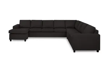 Crazy 7-seters Vendbar U-formet XX-Large Hjørnesofa med Divan i Stoff - Mørk grå / Antrasitt - Møbler - Sofaer - Hjørnesofaer - Hjørnesofa med divan