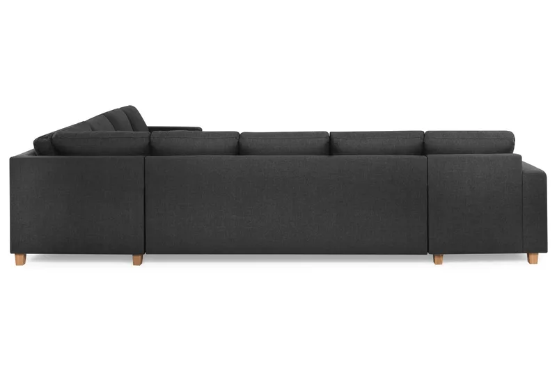 Crazy 7-seters Vendbar U-formet XX-Large Hjørnesofa med Divan i Stoff - Mørk grå / Antrasitt - Møbler - Sofaer - Hjørnesofaer - Hjørnesofa med divan