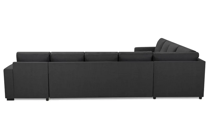 Crazy 7-seters Vendbar U-formet XX-Large Hjørnesofa med Divan i Stoff - Mørk grå - Møbler - Sofaer - Hjørnesofaer - Hjørnesofa med divan