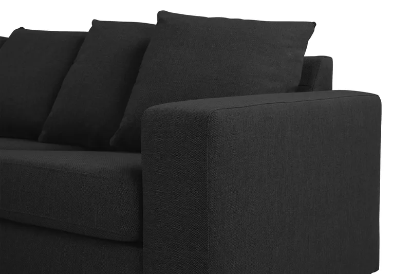Crazy 7-seters Venstrevendt U-formet XX-Large Hjørnesofa med Divan i Stoff - Antrasitt - Møbler - Sofaer - Hjørnesofaer - Hjørnesofa med divan