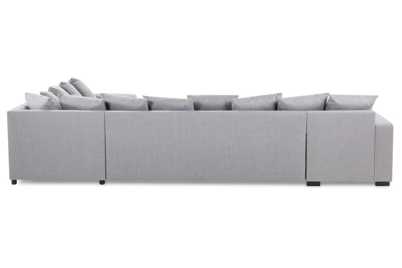 Crazy 7-seters Venstrevendt U-formet XX-Large Hjørnesofa med Divan i Stoff - Grå - Møbler - Sofaer - Hjørnesofaer - Hjørnesofa med divan