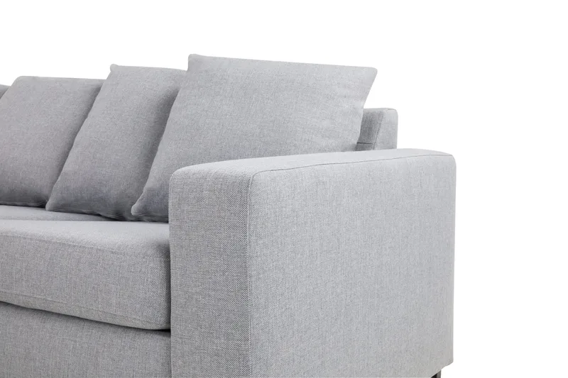 Crazy 7-seters Venstrevendt U-formet XX-Large Hjørnesofa med Divan i Stoff - Grå - Møbler - Sofaer - Hjørnesofaer - Hjørnesofa med divan