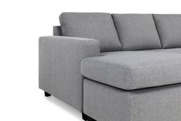 Crazy 7-seters Venstrevendt U-formet XX-Large Hjørnesofa med Divan i Stoff - Grå - Møbler - Sofaer - Hjørnesofaer - Hjørnesofa med divan