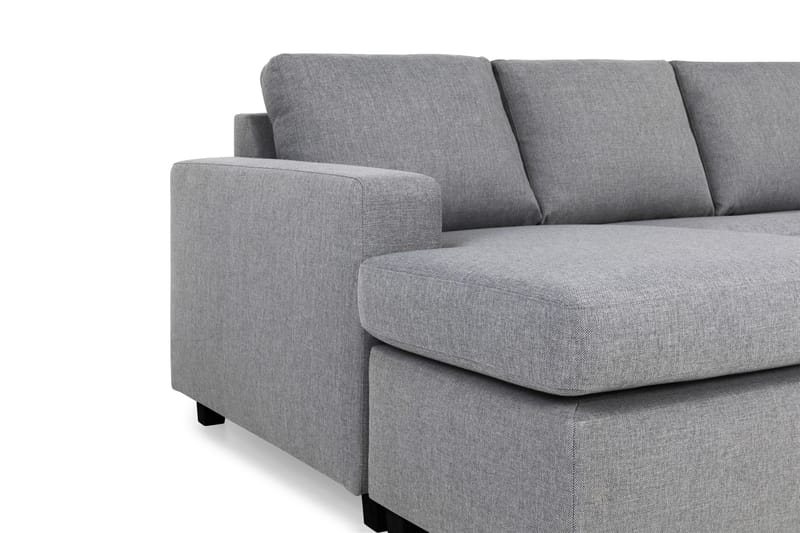 Crazy 7-seters Venstrevendt U-formet XX-Large Hjørnesofa med Divan i Stoff - Grå - Møbler - Sofaer - Hjørnesofaer - Hjørnesofa med divan