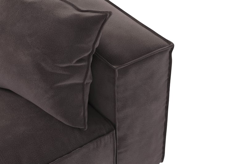 Cubo 5-seters L-formet Dyp Modulhjørnesofa i Fløyel - Mørk grå - Møbler - Sofaer - Fløyelssofaer