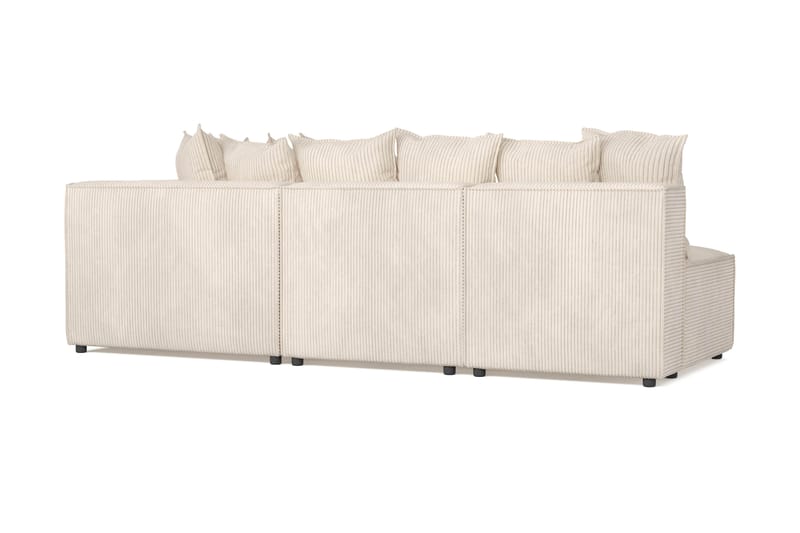 Cubo 5-seters L-formet Dyp Modulhjørnesofa i Manchester - Beige - Møbler - Sofaer - Hjørnesofaer