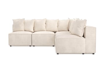 Cubo 5-seters L-formet Dyp Modulhjørnesofa i Manchester - Beige - Møbler - Sofaer - Hjørnesofaer