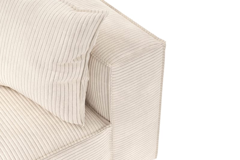 Cubo 5-seters L-formet Dyp Modulhjørnesofa i Manchester - Beige - Møbler - Sofaer - Hjørnesofaer