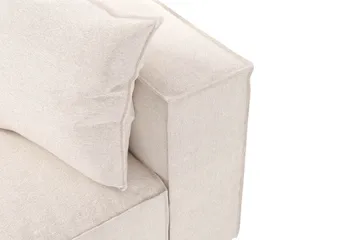 Cubo 5-seters L-formet Dyp Modulhjørnesofa i Stoff - Beige - Møbler - Sofaer - Hjørnesofaer