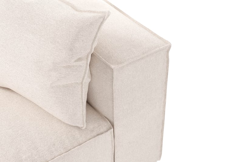 Cubo 5-seters L-formet Dyp Modulhjørnesofa i Stoff - Beige - Møbler - Sofaer - Hjørnesofaer