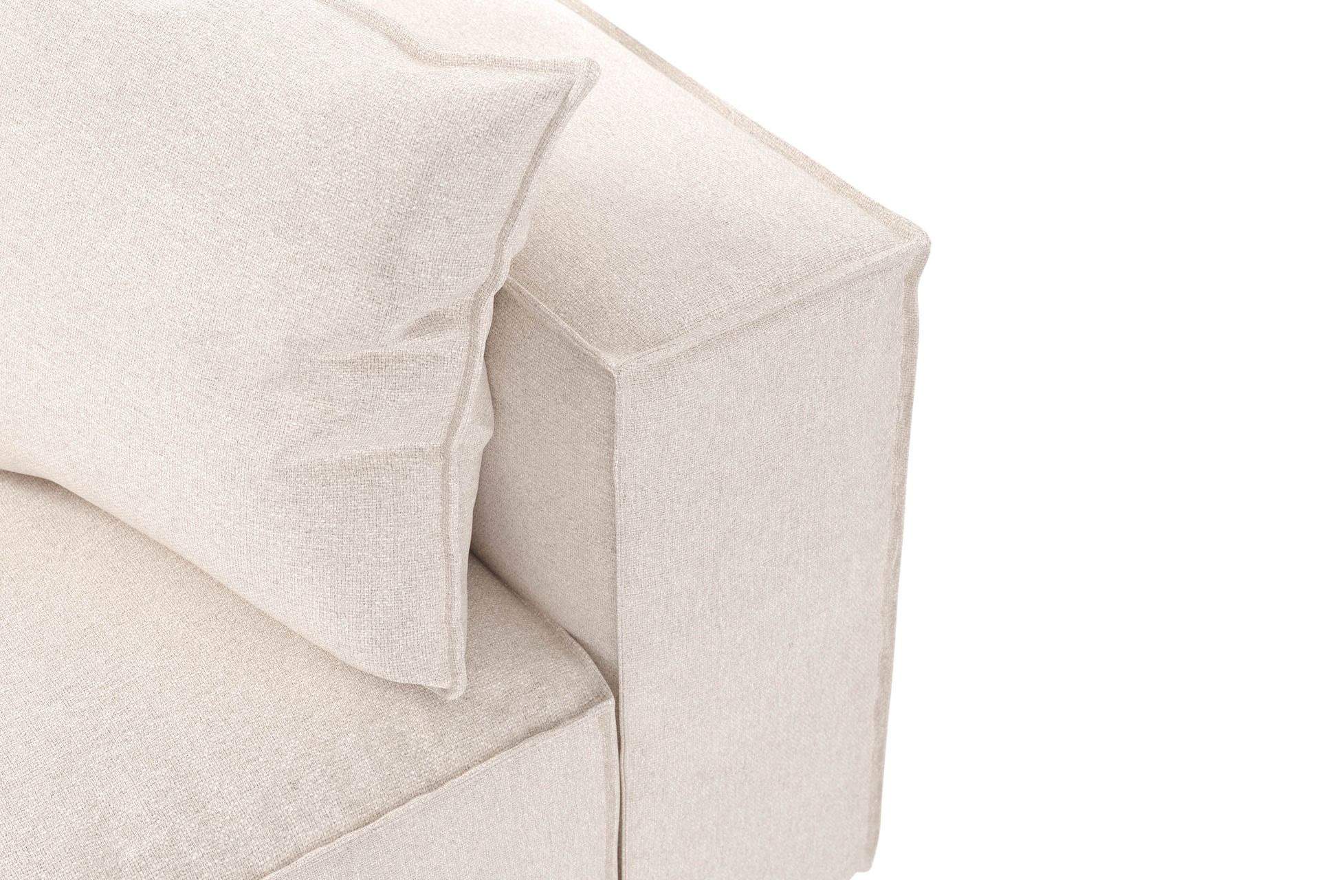 Cubo 5-seters L-formet Dyp Modulhjørnesofa i Stoff - Beige - Møbler - Sofaer - Hjørnesofaer