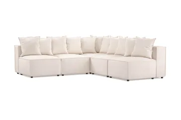 Cubo 5-seters L-formet Dyp Modulhjørnesofa i Stoff - Beige - Møbler - Sofaer - Hjørnesofaer