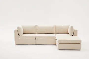 Deliones Hjørnesofa 3-seter - Beige - Møbler - Sofaer - Sofaer med sjeselong - 4 seters sofa med divan