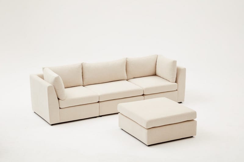 Deliones Hjørnesofa 3-seter - Beige - Møbler - Sofaer - Sofaer med sjeselong - 4 seters sofa med divan
