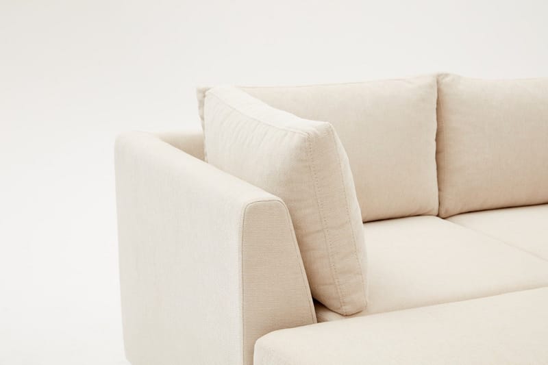 Deliones Hjørnesofa 3-seter - Beige - Møbler - Sofaer - Sofaer med sjeselong - 4 seters sofa med divan