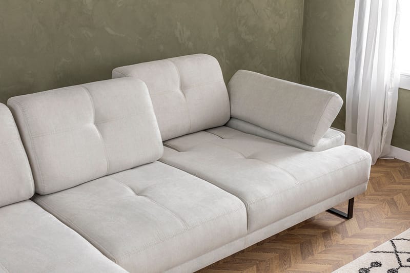 Divansofa 3-seters Caboolture - Beige - Hj�ørnesofaer