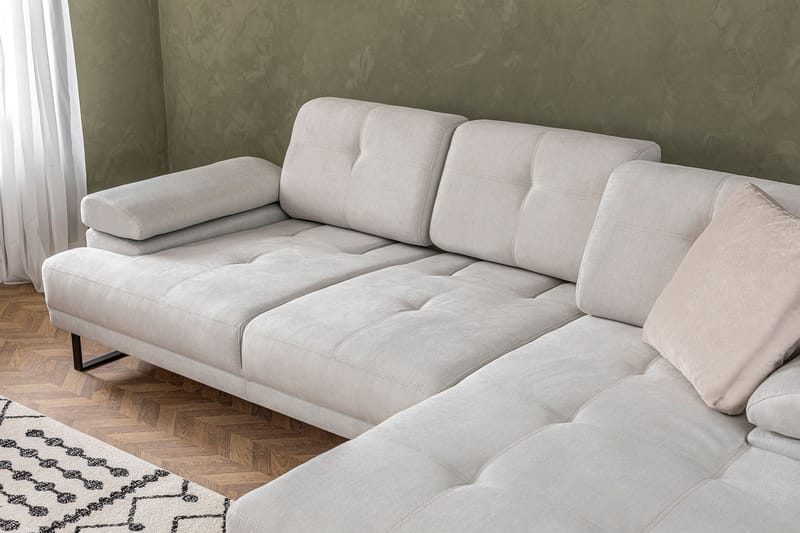 Divansofa 3-seters Caboolture - Beige - Hjørnesofaer