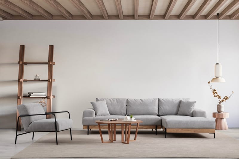 Eti Hjørnesofa 3-seter - Grå - Møbler - Sofaer - Hjørnesofaer