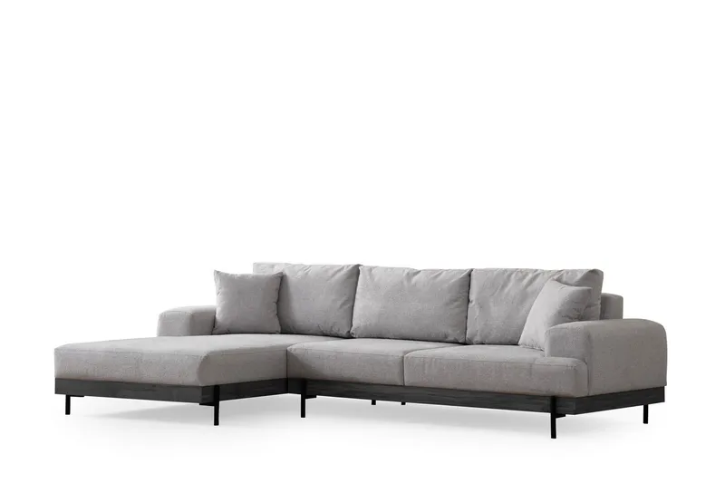 Eti Hjørnesofa 3-seter - Grå - Møbler - Sofaer - Sofaer med sjeselong - 4 seters sofa med divan